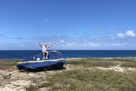 Pat op de vlag van Curacao